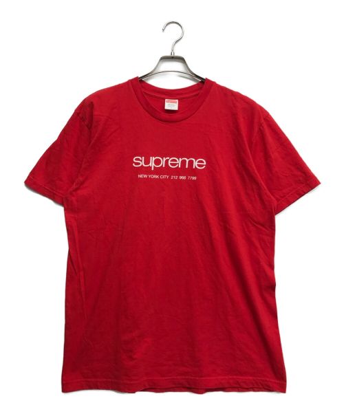 SUPREME（シュプリーム）SUPREME (シュプリーム) 212 966 7799 ショップクラシックロゴTシャツ レッド サイズ:Lの古着・服飾アイテム