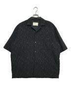 PUBLIC TOKYOパブリックトウキョウ）の古着「ダークジャガードオープンカラーシャツ」｜ブラック