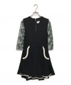 Mame Kurogouchiマメクロゴウチ）の古着「Tulle Embroidered Sleeve Dress」｜ブラック