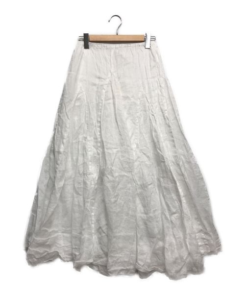 CP Shades（シーピーシェイズ）CP Shades (シーピーシェイズ) リネンスカート ホワイト サイズ:Sの古着・服飾アイテム