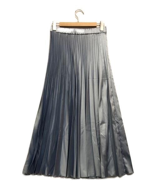 MOGA（モガ）MOGA (モガ) シャイニーサテン プリーツスカート ブルー サイズ:2の古着・服飾アイテム
