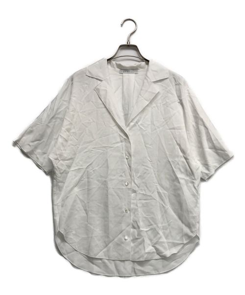 ETRE TOKYO（エトレトウキョウ）ETRE TOKYO (エトレトウキョウ) オープンネックツイルサテンシャツ ホワイト サイズ:Fの古着・服飾アイテム