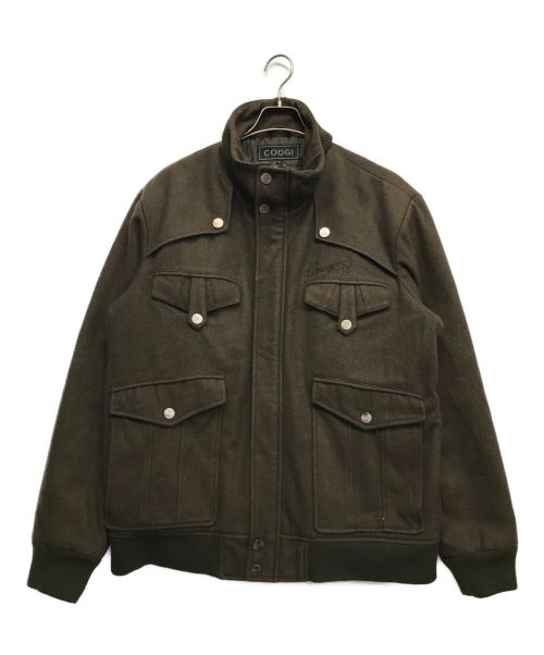 Coogi（クージー）COOGI (クージー) ウールスタンドカラーブルゾン グリーン サイズ:XLの古着・服飾アイテム
