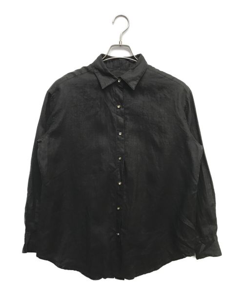 Loungedress（ラウンジドレス）Loungedress (ラウンジドレス) リネンバックタイシャツ ブラック サイズ:Fの古着・服飾アイテム