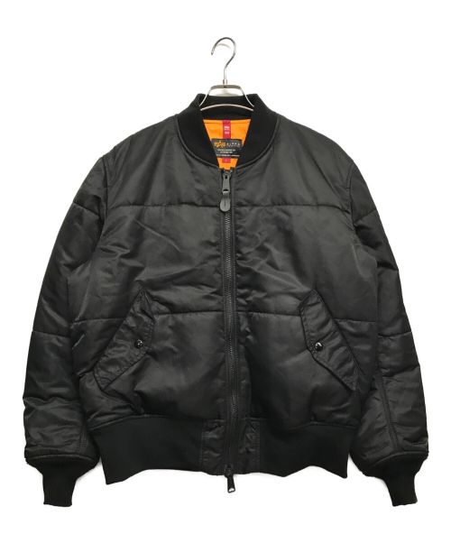 ALPHA（アルファ）ALPHA (アルファ) MA-1ジャケット ブラック サイズ:Lの古着・服飾アイテム