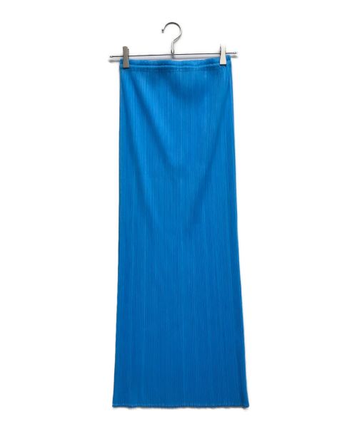 PLEATS PLEASE（プリーツプリーズ）PLEATS PLEASE (プリーツプリーズ) プリーツタイトスカート ブルー サイズ:4の古着・服飾アイテム