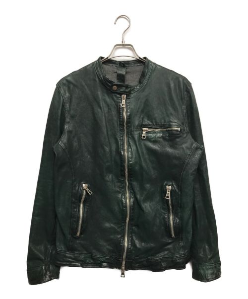 EsTes（エステス）EsTes (エステス) ラムレザーライダースジャケット グリーン サイズ:48の古着・服飾アイテム