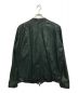 EsTes (エステス) ラムレザーライダースジャケット グリーン サイズ:48：9800円