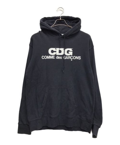 CDG（シーディージー）CDG (シーディージー コムデギャルソン) CDGロゴパーカー ネイビー サイズ:XLの古着・服飾アイテム
