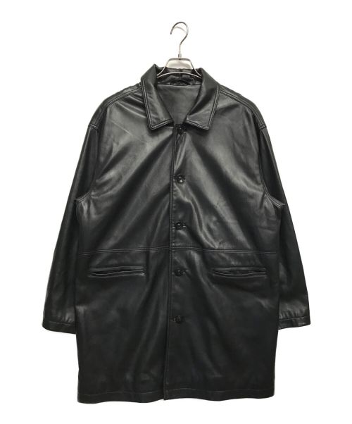 TODAYFUL（トゥデイフル）TODAYFUL (トゥデイフル) フェイクレザーオーバージャケット ブラック サイズ:36の古着・服飾アイテム
