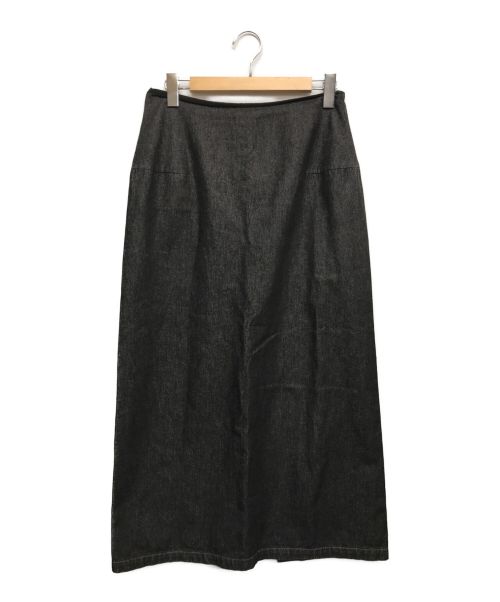 Y's（ワイズ）Y's (ワイズ) デニムロングスカート ブラック サイズ:4の古着・服飾アイテム