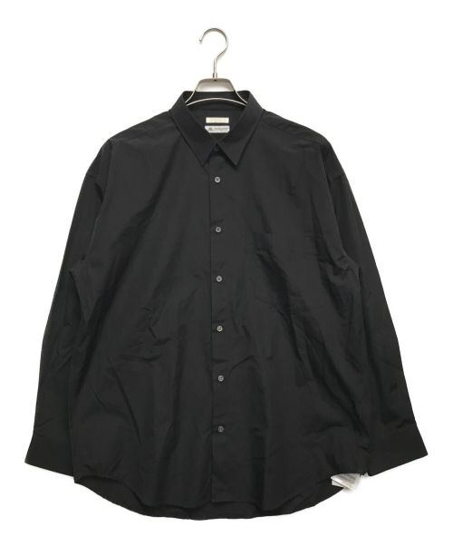 EDIFICE（エディフィス）EDIFICE (エディフィス) THOMAS MASON (トーマスメイソン) オーバーサイズ レギュラーカラー シャツ ブラック サイズ:Mの古着・服飾アイテム
