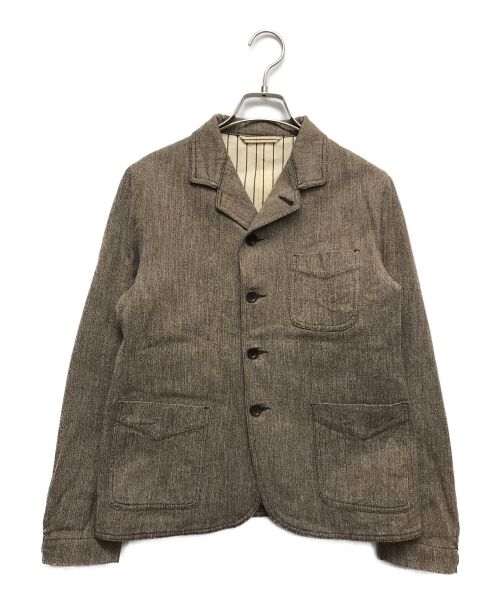 45R（フォーティーファイブアール）45R (フォーティーファイブアール) カルゼコットンツイードのジャケット ブラウン サイズ:3の古着・服飾アイテム