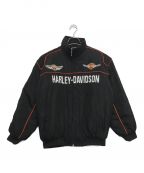 HARLEY-DAVIDSONハーレーダビッドソン）の古着「ロゴ刺繍ジャケット」｜ブラック