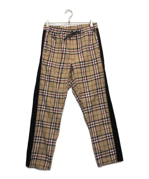 BAL（バル）BAL (バル) ノバチェック サイドライン イージー パンツ ベージュ サイズ:Mの古着・服飾アイテム