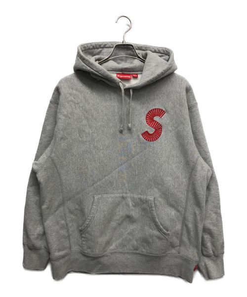 SUPREME（シュプリーム）Supreme (シュプリーム) S Logo Hooded Sweatshirt グレー サイズ:Lの古着・服飾アイテム