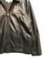 中古・古着 wilsons leather (ウィルソンズレザー) レザージャケット ブラック サイズ:M：5800円