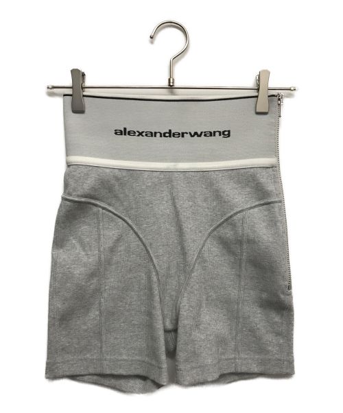 ALEXANDER WANG（アレキサンダーワング）ALEXANDER WANG (アレキサンダーワン) ロゴウエストショートパンツ グレー サイズ:XSの古着・服飾アイテム