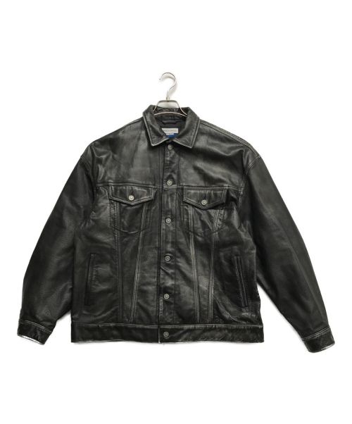 MAISON SPECIAL（メゾンスペシャル）MAISON SPECIAL (メゾンスペシャル) Hand Rub-Off Buffalo Leather Prime-Over 3rd Jacket ブラック サイズ:02の古着・服飾アイテム