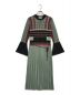 mame kurogouchi（マメクロゴウチ）の古着「テキスタイルニットドレス」｜グリーン