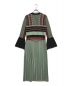 mame kurogouchi (マメクロゴウチ) テキスタイルニットドレス グリーン サイズ:2：24000円