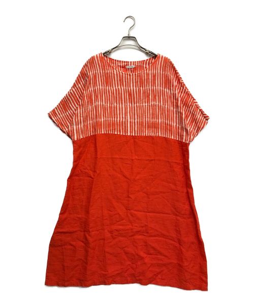 marimekko（マリメッコ）marimekko (マリメッコ) リネンワンピース レッド サイズ:44の古着・服飾アイテム