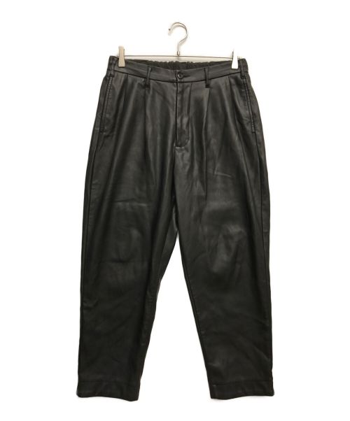 BeAMS DOT（ビームスドット）BeAMS DOT (ビームスドット) フェイクレザーワイドバルーンパンツ ブラック サイズ:Mの古着・服飾アイテム