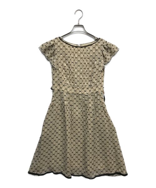 TOCCA（トッカ）TOCCA (トッカ) CHECKER RIBBON ドレス ベージュ サイズ:2の古着・服飾アイテム
