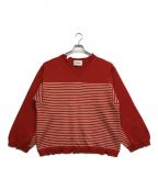 NOMA t.d.ノーマティーディー）の古着「Damage Stripe Sweater」｜レッド