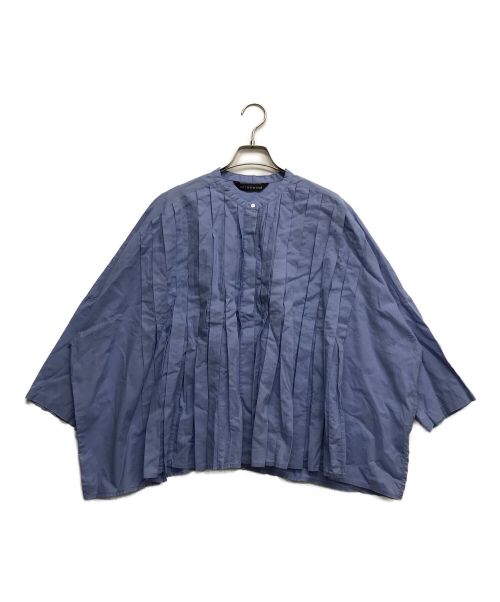 mizuiro-ind（ミズイロインド）mizuiro-ind (ミズイロインド) コットンボックスタックワイドシャツ ブルー サイズ:Freeの古着・服飾アイテム
