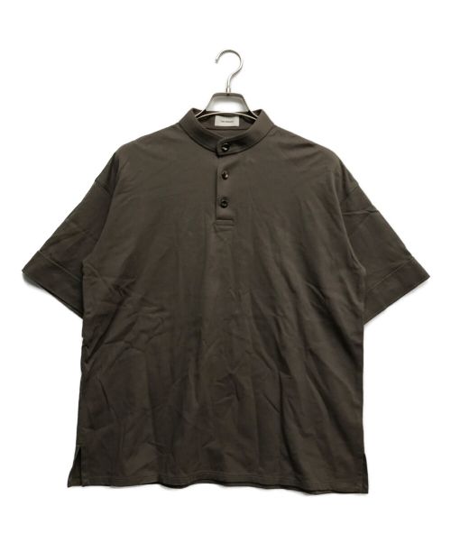 THE RERACS（ザ リラクス）THE RERACS (ザ リラクス) バンドカラーポロシャツ ブラウン サイズ:Fの古着・服飾アイテム