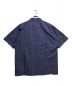 DESCENDANT (ディセンダント) ストライプシャツ ブルー サイズ:3：8000円