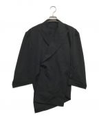YOHJI YAMAMOTOヨウジヤマモト）の古着「アシンメトリーデザインジャケット」｜ブラック