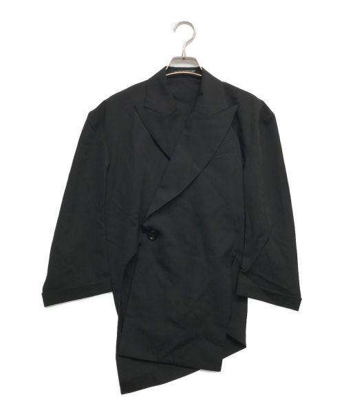 YOHJI YAMAMOTO（ヨウジヤマモト）YOHJI YAMAMOTO (ヨウジヤマモト) アシンメトリーデザインジャケット ブラック サイズ:1の古着・服飾アイテム