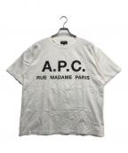 A.P.C.×EDIFICEアーペーセー×エディフィス）の古着「別注ロゴプリント オーバーサイズTシャツ」｜ホワイト