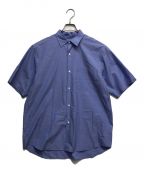 COMOLIコモリ）の古着「コモリショートスリーブシャツ」｜ブルー