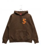 SUPREMEシュプリーム）の古着「S Logo Hooded Sweatshirt」｜ブラウン
