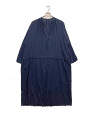 ETRE TOKYO (エトレトウキョウ) ダブルガーゼカットオフシャツガウン ネイビー サイズ:Ｆ