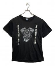 M&O KNITS (エムアンドオー・ニットズ) スカルプリントTシャツ ブラック サイズ:M