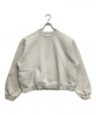 ALEXANDER WANG (アレキサンダー・ワン) ワンポイント ラバーロゴ ヘビーウェイト スウェットシャツ グレー サイズ:L