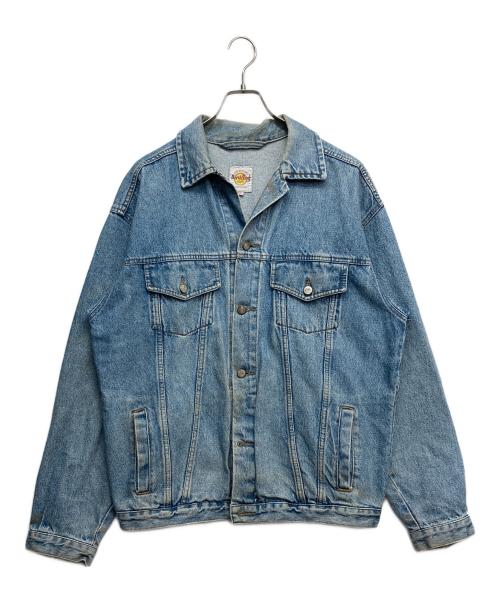 Hard Rock cafe (ハードロックカフェ) バックロゴデニムジャケット ブルー サイズ:XL
