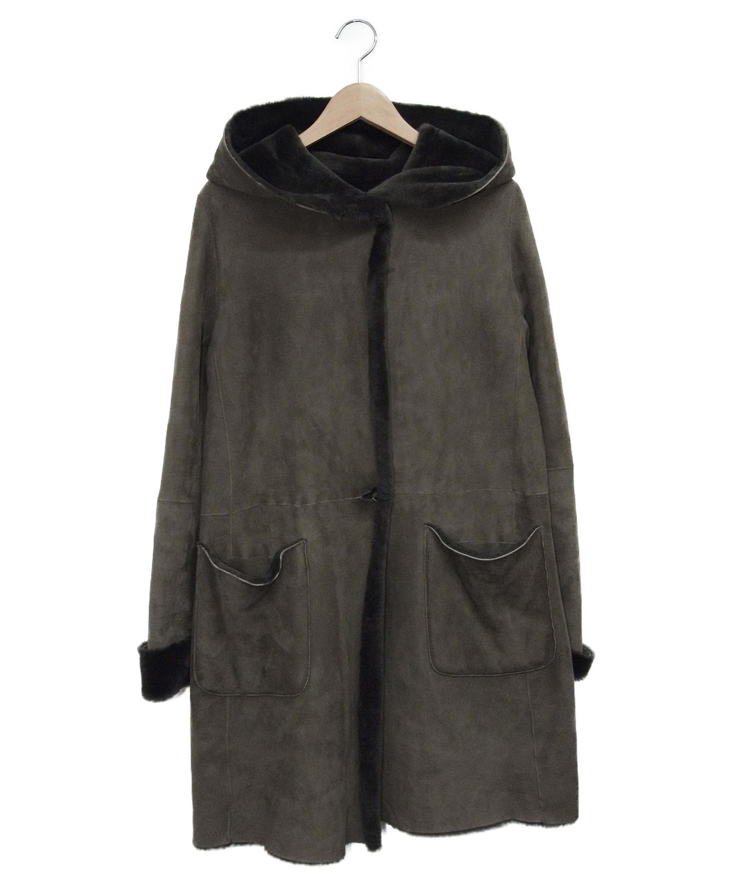 中古 古着通販 Unknown アンノウン リバーシブルフーデッドムートンコート ブラウン サイズ 8 Journal Standard取扱 ブランド 古着通販 トレファク公式 Trefac Fashion