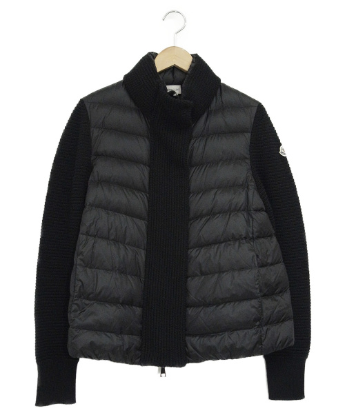 MONCLER（モンクレール）MONCLER (モンクレール) ニット切替ジャケット ブラック サイズ:L MAGLIONE TRICOT CARDIGANの古着・服飾アイテム