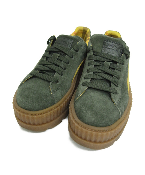 中古 古着通販 Puma Fenty プーマ フェンティ 厚底スニーカー グリーン サイズ 24 Cleated Creeper ブランド 古着通販 トレファク公式 Trefac Fashion