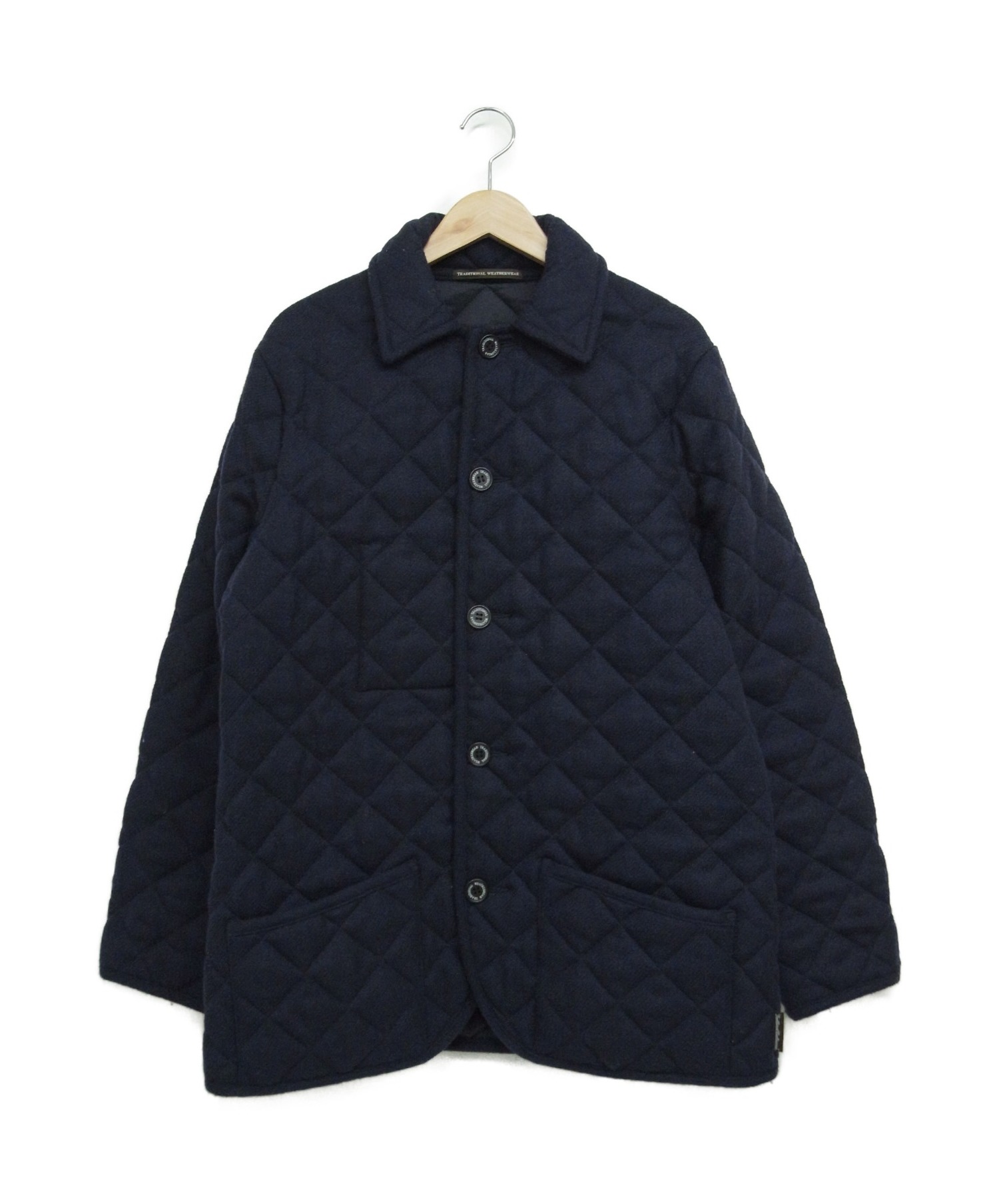 中古 古着通販 Traditional Weatherwear トラディショナルウェザーウェア ウールキルティングコート ネイビー サイズ 42 Waverly ブランド 古着通販 トレファク公式 Trefac Fashion