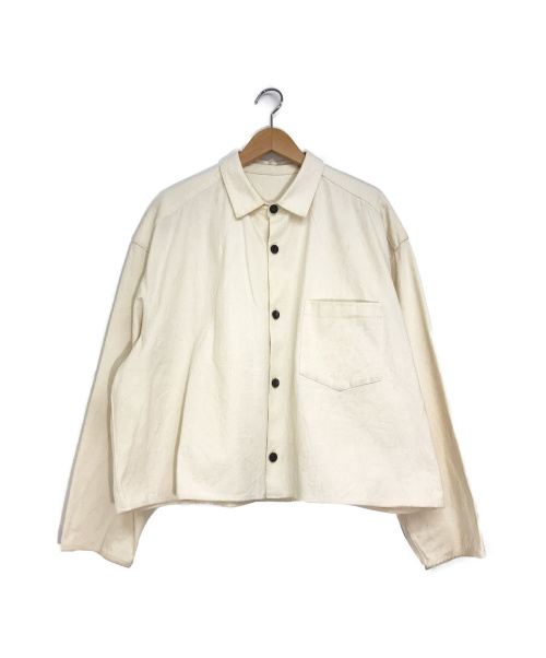 uru tokyo（ウル トーキョー）uru tokyo (ウル トーキョー) オーバーサイズショートシャツ アイボリー サイズ:Free OVERSIZED SHORT SHIRTの古着・服飾アイテム