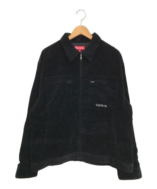 SUPREME（シュプリーム）SUPREME (シュプリーム) コーデュロイジップジャケット ブラック サイズ:Lの古着・服飾アイテム