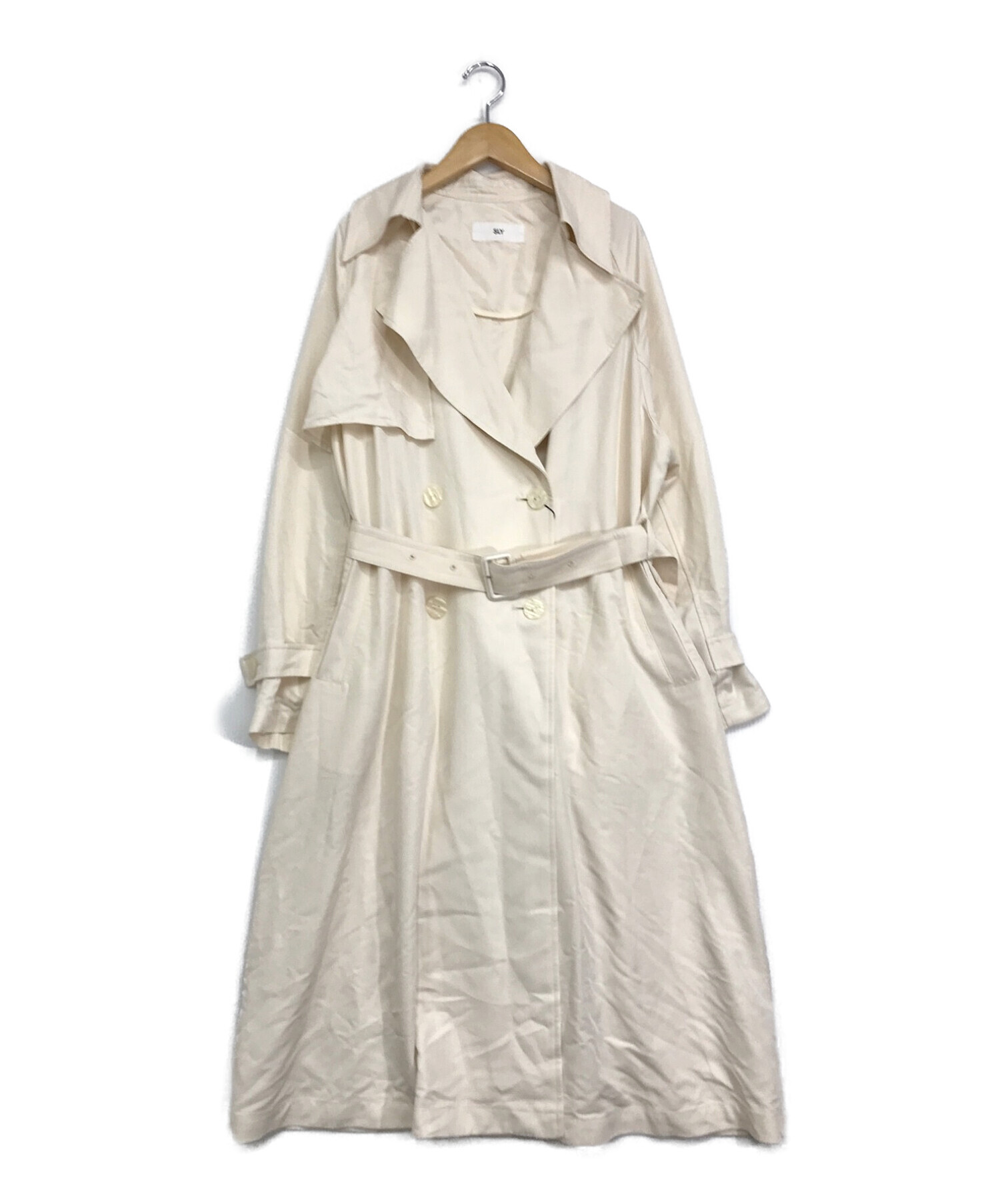 中古 古着通販 Sly スライ ドレーピートレンチコート アイボリー サイズ 1 未使用品 ブランド 古着通販 トレファク公式 Trefac Fashion