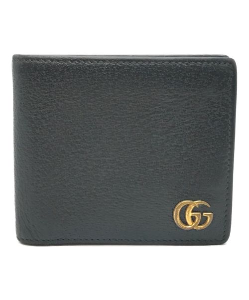 GUCCI（グッチ）GUCCI (グッチ) GGマーモント2つ折り財布 ブラック サイズ:下記参照の古着・服飾アイテム