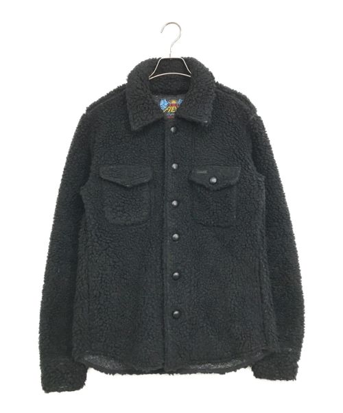 TMT（ティーエムティー）TMT (ティーエムティー) レトロボアシャツジャケット ブラック サイズ:Sの古着・服飾アイテム